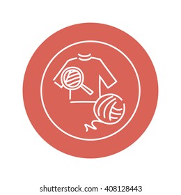 Clothes line icon. Vector clothing. Fashion & style. Female clothing set. Cartoon flat vector design. Wool clothes. Vector web element.