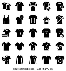 Clothes line icons set. Sweatshirt, hoody, pullover, bathsuit, jacket, evening dress, cardigan, trousers visualization vector illustration. Outline signs of fashion apparel. Editable Stroke