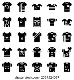 Clothes line icons set. Sweatshirt, hoody, pullover, bathing suit, jacket, sundress, cardigan, trousers visualization vector illustration. Outline fashion clothing signs. Editable stroke