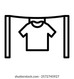 Clothes Line Vector Line Icon Design