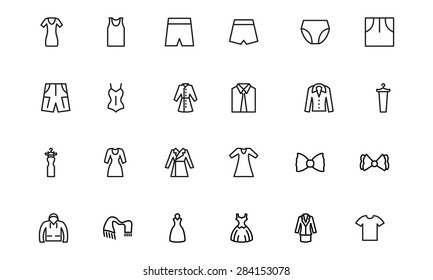 Clothes Line Vector Icons 3