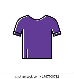 clothes lineal color icon. Editable stroke. Design template vector