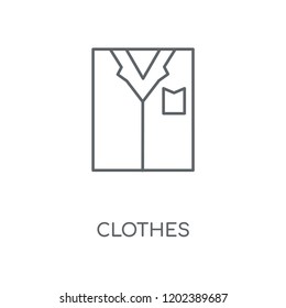 Clothes linear icon. Clothes concept stroke symbol design. Thin graphic elements vector illustration, outline pattern on a white background, eps 10.