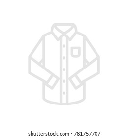 Clothes long sleeve shirt men flat icon