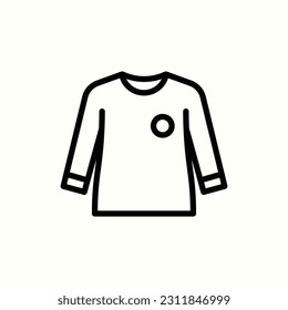 clothes, long sleeve t-shirt icon, isolated icon in light background, perfect for website, blog, logo, graphic design, social media, UI, mobile app