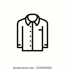 ropa, hombres con un icono de camisa de manga larga, icono aislado con fondo claro, perfecto para sitio web, blog, logo, diseño gráfico, medios sociales, interfaz de usuario, aplicación móvil