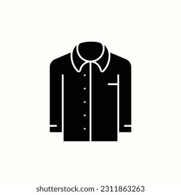 clothes, men long sleeve shirt icon, isolated glyph icon in light background, perfect for website, blog, logo, graphic design, social media, UI, mobile app