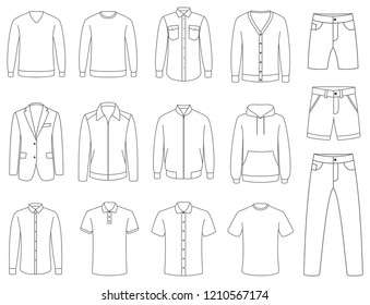 Clothes. Mens clothing vector