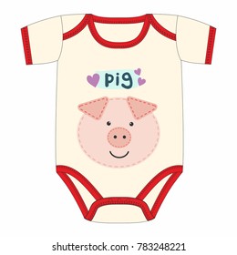 clothes for newborn with pig