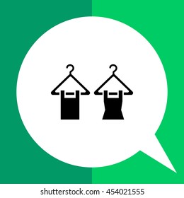 Clothes on hangers icon