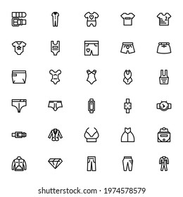 clothes and outfit icon or logo isolated sign symbol vector illustration - Collection of high quality black style vector icons
