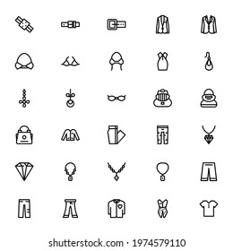 clothes and outfit icon or logo isolated sign symbol vector illustration - Collection of high quality black style vector icons
