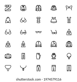 clothes and outfit icon or logo isolated sign symbol vector illustration - Collection of high quality black style vector icons
