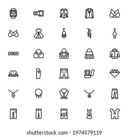 clothes and outfit icon or logo isolated sign symbol vector illustration - Collection of high quality black style vector icons
