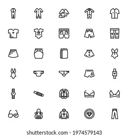 clothes and outfit icon or logo isolated sign symbol vector illustration - Collection of high quality black style vector icons
