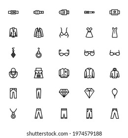 clothes and outfit icon or logo isolated sign symbol vector illustration - Collection of high quality black style vector icons
