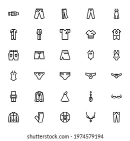 clothes and outfit icon or logo isolated sign symbol vector illustration - Collection of high quality black style vector icons
