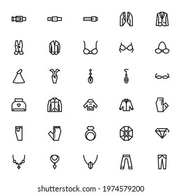 clothes and outfit icon or logo isolated sign symbol vector illustration - Collection of high quality black style vector icons
