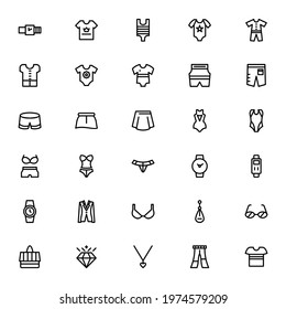 clothes and outfit icon or logo isolated sign symbol vector illustration - Collection of high quality black style vector icons
