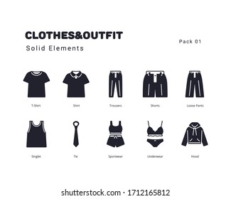 Clothes and Outfit solid style elements