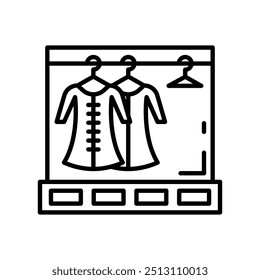 Clothes Outline Icon, Vector illustration