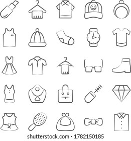 Clothes Pack, Line Icons 