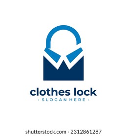 Vector de diseño de la plantilla del logotipo del candado de ropa