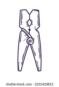 clothes peg drawn style icon