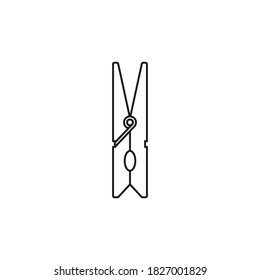 Kleidung, die das Pfirsichsymbol zeigt. Kleidung. Linienstil. Vektorgrafik.