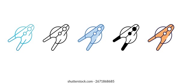 Desenho de ícone Roupas Peg com fundo branco ilustração stock