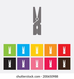 Clothes peg icon - Vector