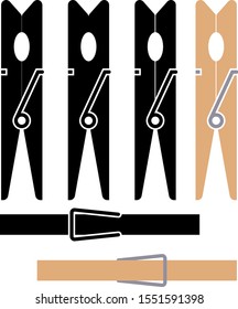 Ilustração do vetor do ícone do peg de roupas