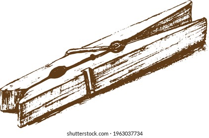 Garderobe-Kleider-Stift, handgezeichnet, Vektorgrafik