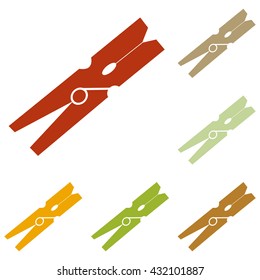 Clothes peg sign