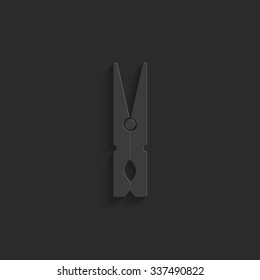 clothes peg - vector icon