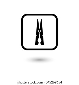 clothes peg - vector icon