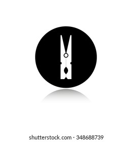 clothes peg - vector icon