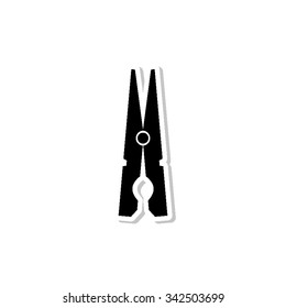 clothes peg - vector icon with shadow