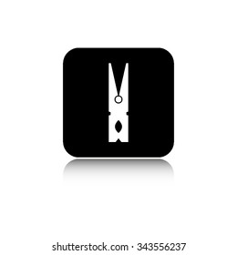 clothes peg - vector icon  with shadow