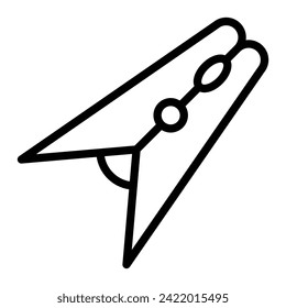 Clothes Peg Vector Line Icon Design