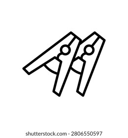 Clothes Pegs icons, solid style icon