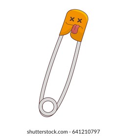 clothes pin comic character isolated icon