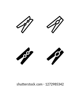 Clothes Pin Icon Logo Vector Symbol. Peg Icon