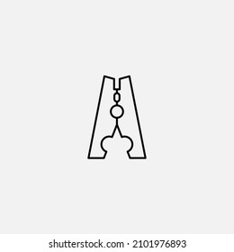 Clothes pin icon sign vector,Symbol, logo illustration for web and mobile