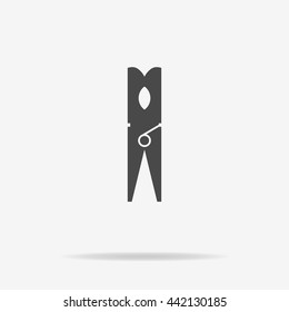 Clothes pin icon. Vector concept illustration for design.