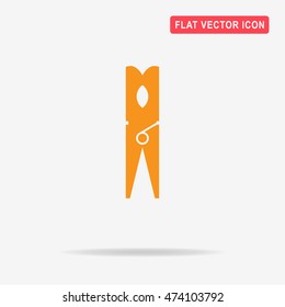 Clothes pin icon. Vector concept illustration for design.