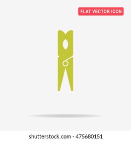 Clothes pin icon. Vector concept illustration for design.