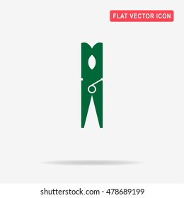 Clothes pin icon. Vector concept illustration for design.