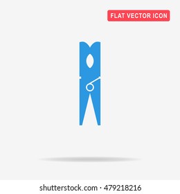Clothes pin icon. Vector concept illustration for design.