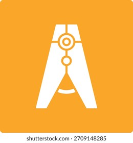 Clothes Pin vector icon. Can be used for printing, mobile and web applications.